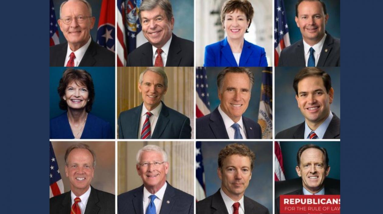 Estos fueron los senadores republicanos que votaron en el Congreso en contra de la declaración de urgencia de Trump.