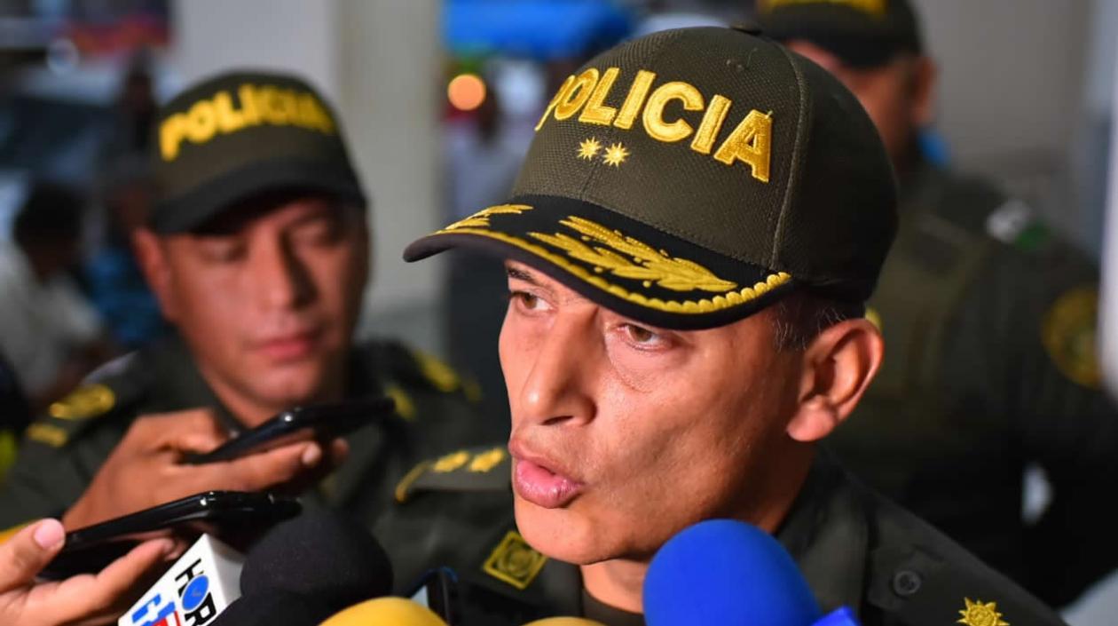 El General Mariano Botero, Comandante de la Policía Metropolitana de Barranquilla