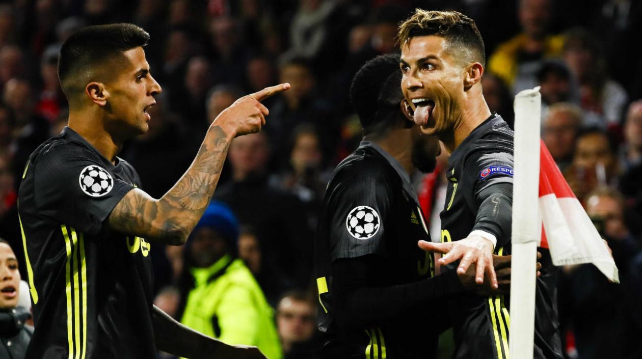 Cristiano Ronaldo celebra su gol ante el Ajax. 