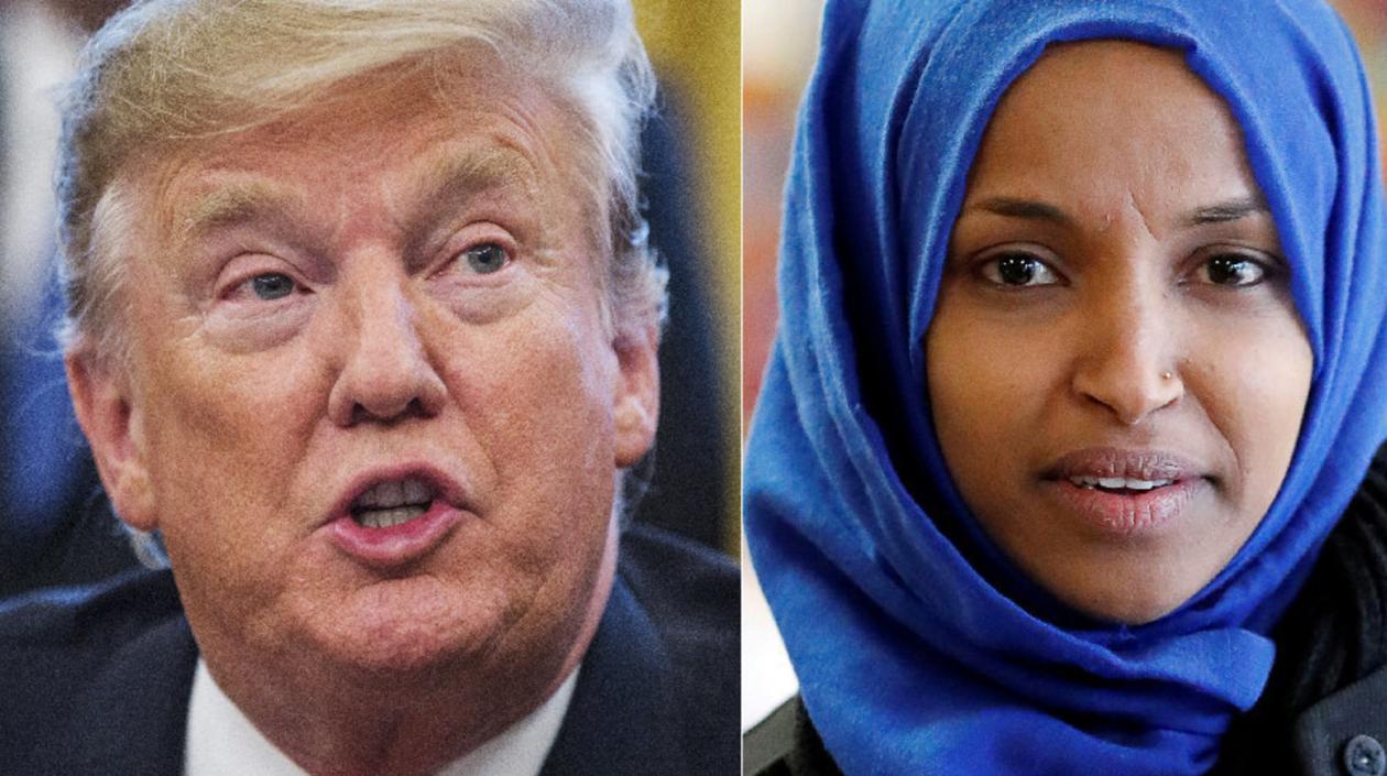 Donald Trump difundió un video polémico criticando a la congresista musulmana Ilhan Omar.