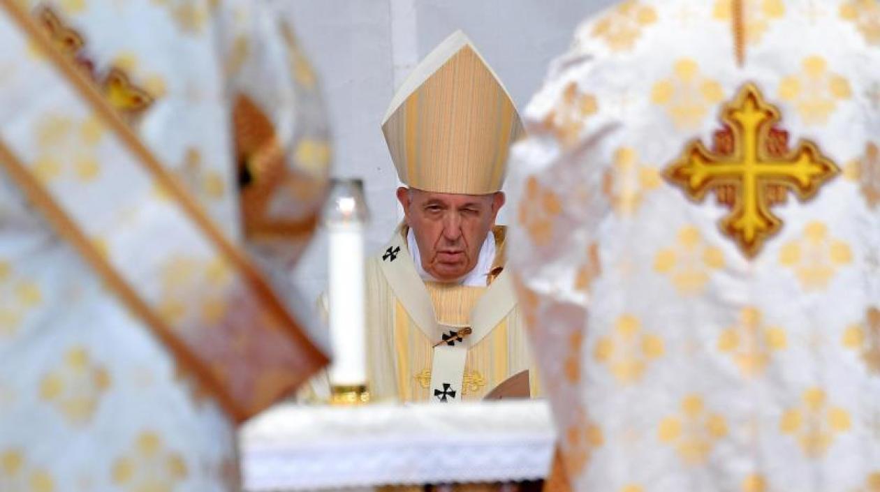 Papa Francisco durante su visita a Rumania.