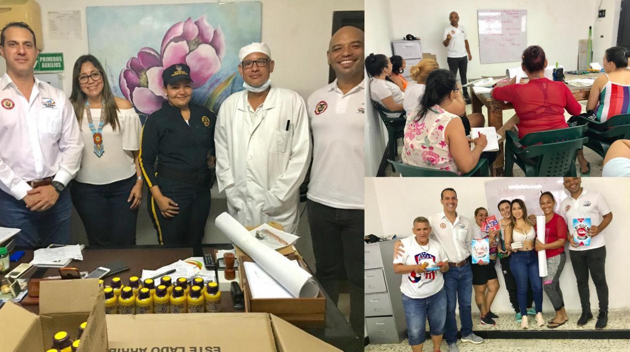 Voluntariado de la empresa Procaps y  la Fundación 'Somos Colombia Avanza' y reclusas de la cárcel El Buen Pastor.