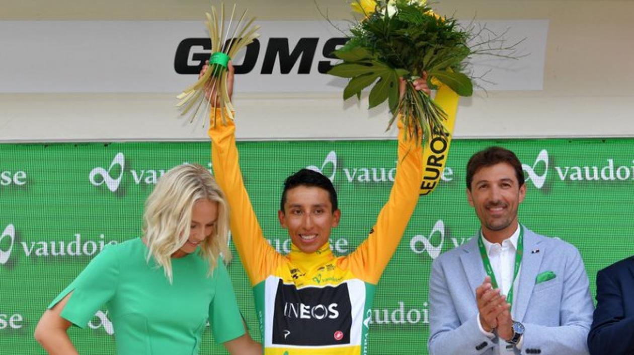 Egan Bernal, ciclista colombiano, ganador de la Vuelta a Suiza.