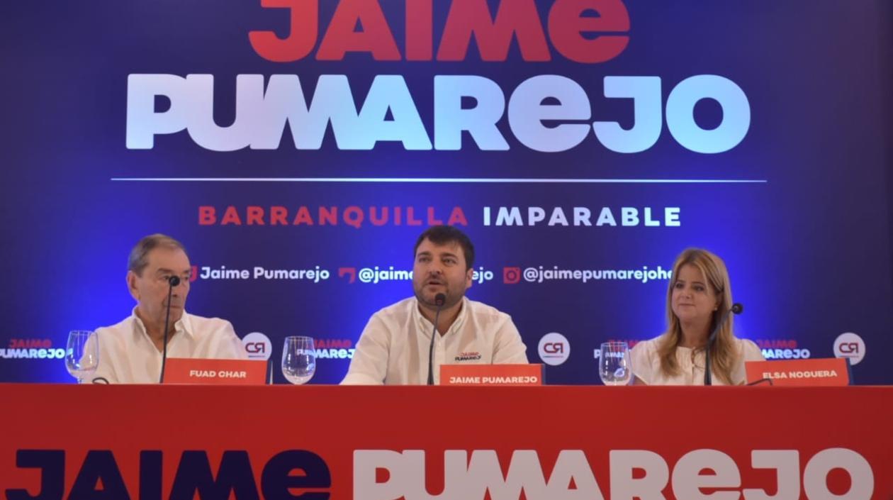 Fuad Char, Jaime Pumarejo y Elsa Noguera.