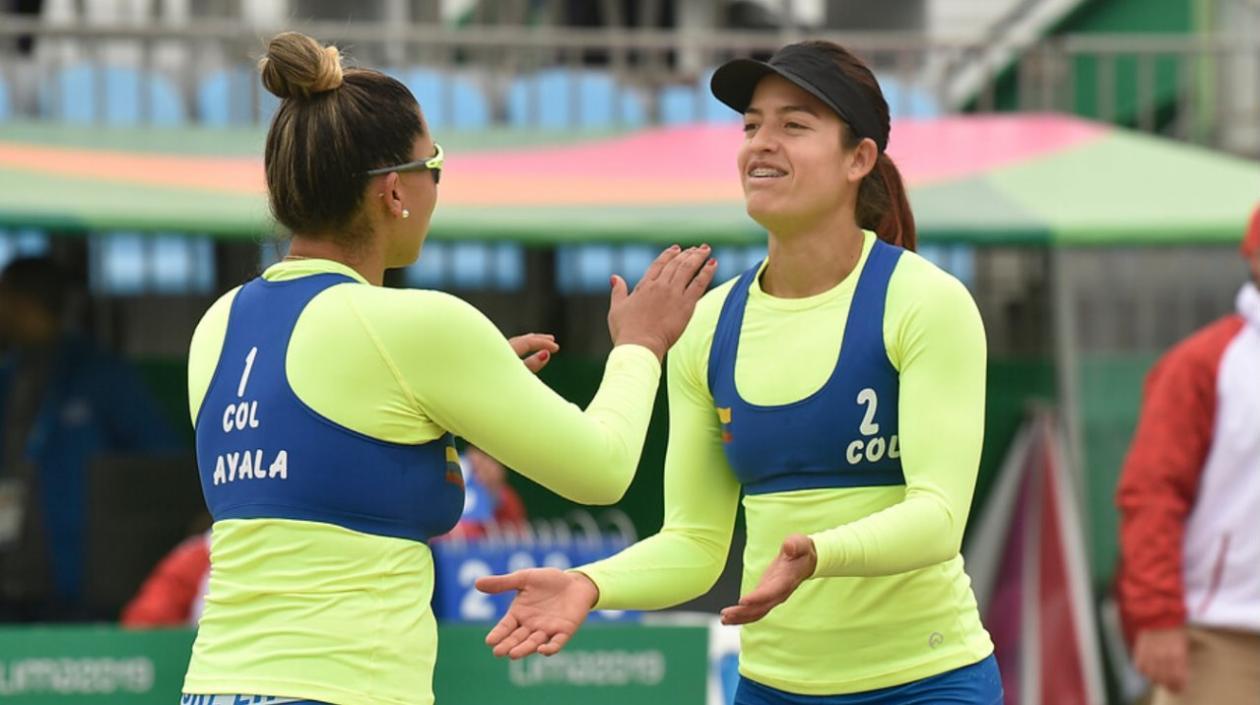 Yuli Ayala y Diana Ríos, deportistas colombianas.