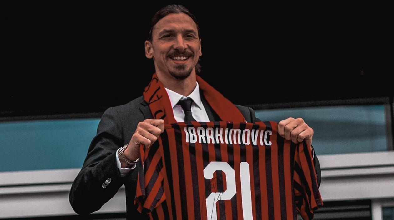 Zlatan Ibrahimovic, nuevo delantero del AC Milán. 