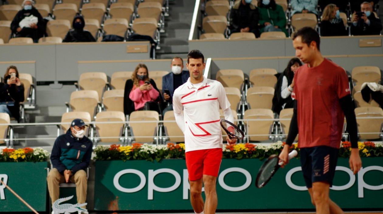 Novak Djokovic y Daniel Elahi Galán.