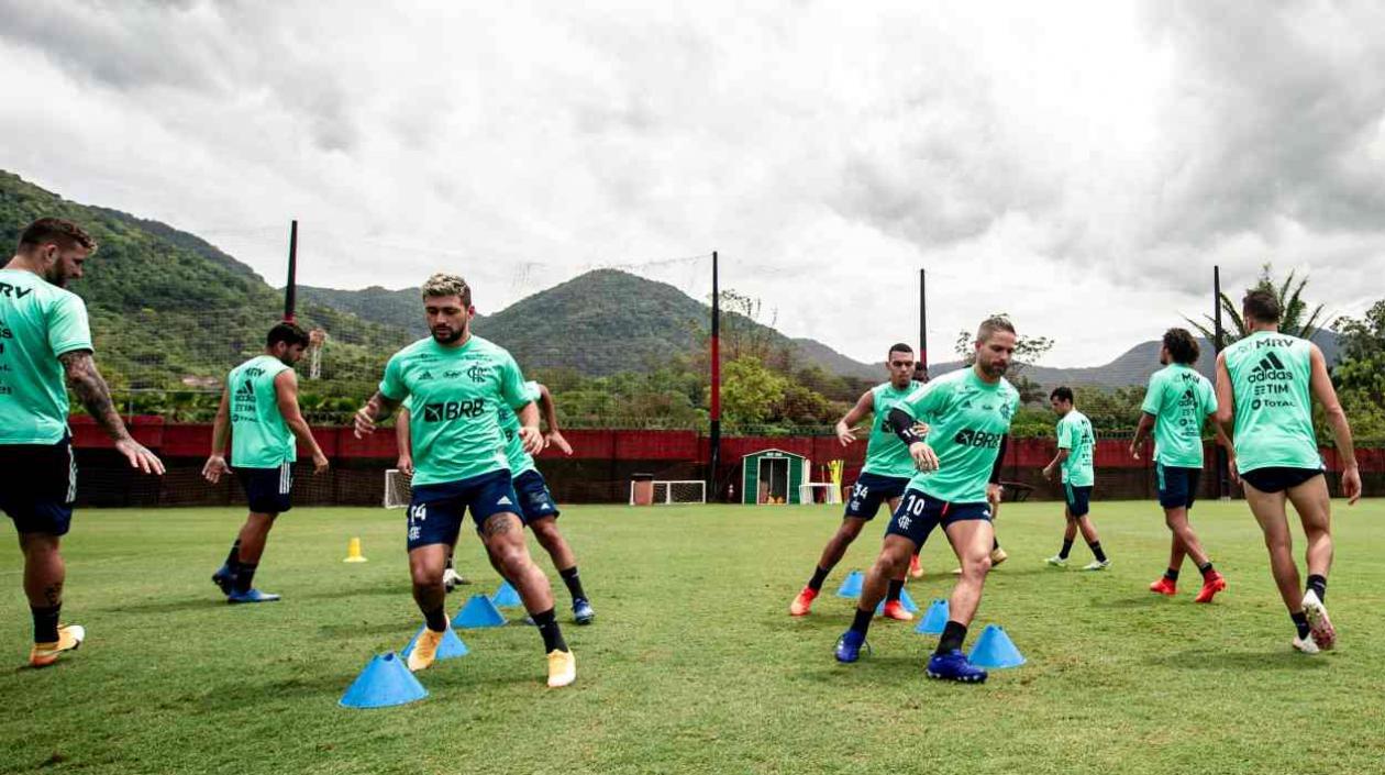 Flamengo, durante un entrenamiento. 