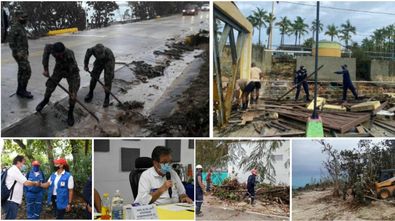 En San Andrés trabaja el sistema nacional de riesgo de desastres.