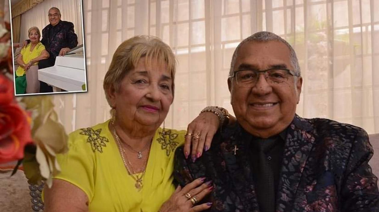 Ruth Agudelo de Acosta con su esposo el maestro Alci.