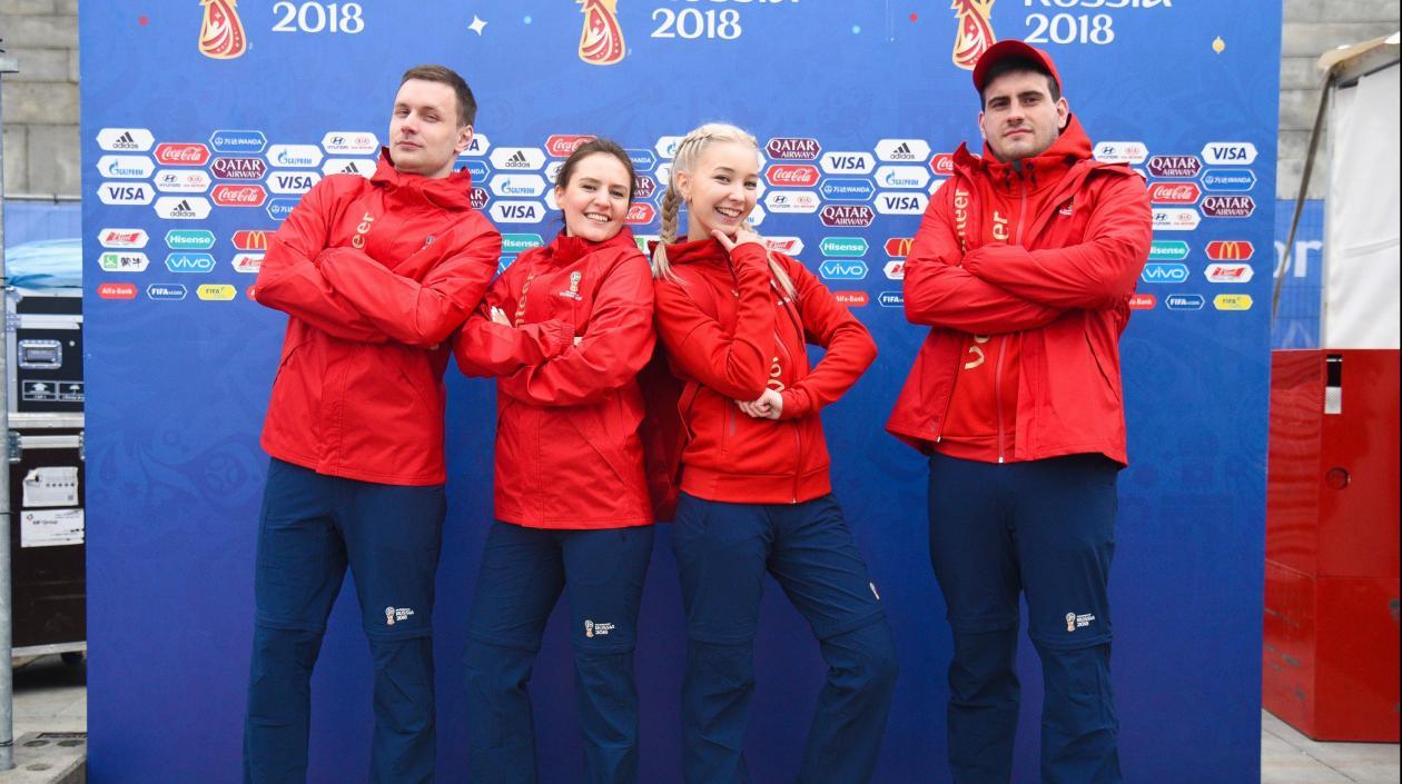 Voluntarios del Mundial de Rusia 2018. 