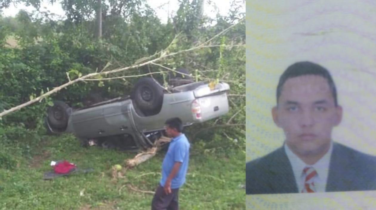 Juan Felipe Palacio Herrera falleció luego que la camioneta en la que se transportaba terminara volcada. 