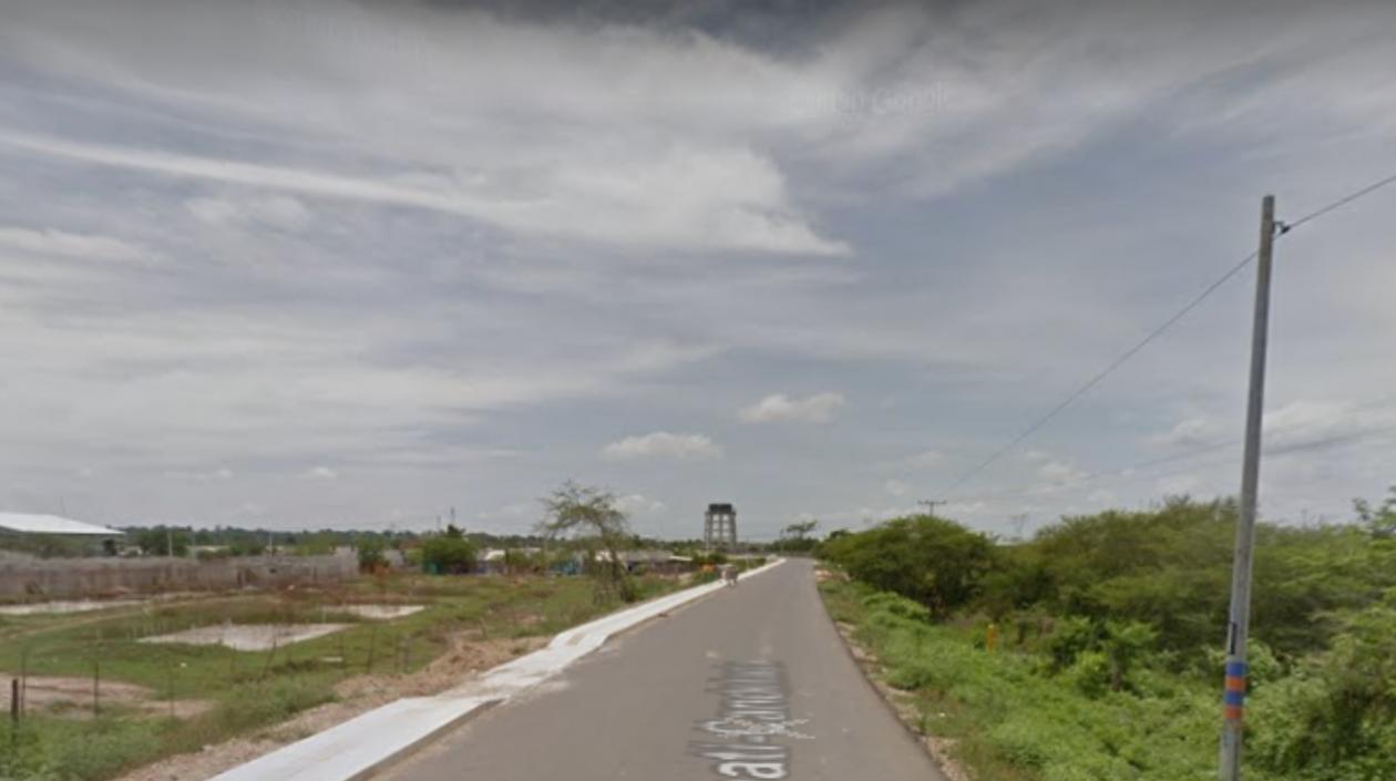 Aspecto de la vía Manatí - Carreto, donde ocurrió el accidente. 