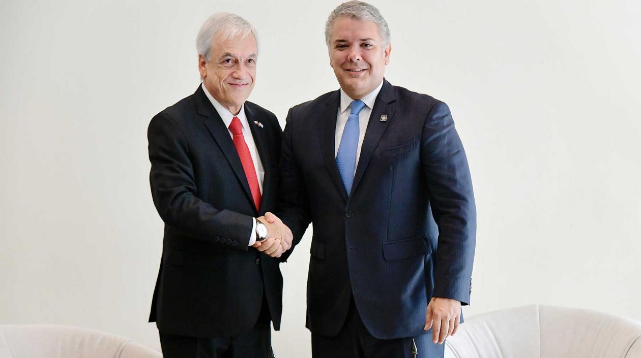Presidente de Chile, Sebastián Piñera, y el de Colombia, Iván Duque.