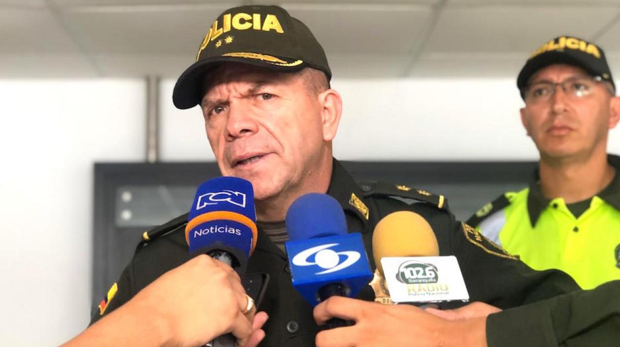 General Ricardo Alarcón, Comandante de la Policía Metropolitana de Barranquilla.