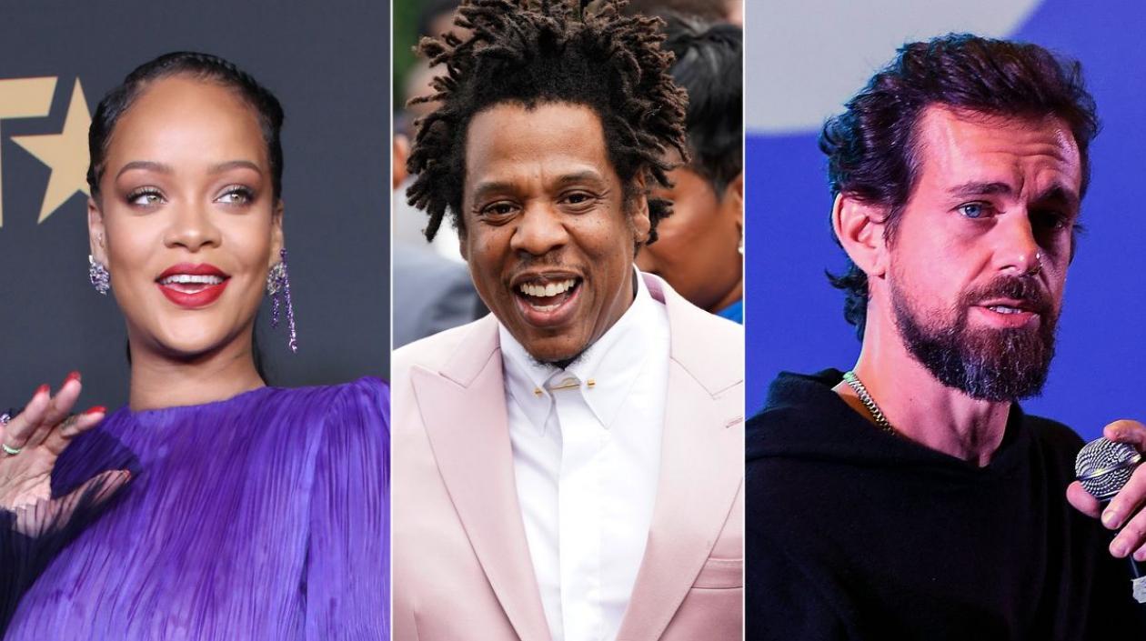 Rihanna, Jay-Z y Jack Dorsey.