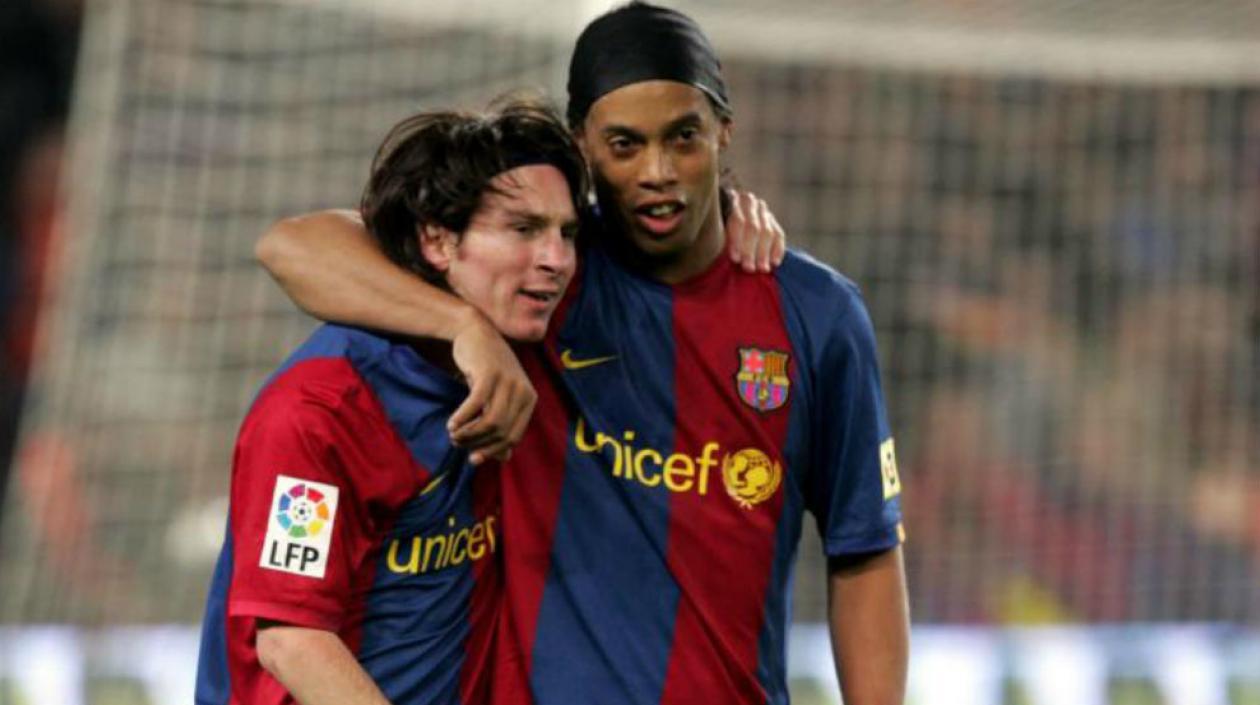 Lionel Messi y Ronaldinho.