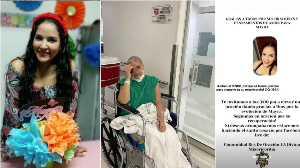 Mayra Jiménez fue operada de un osteosarcoma en Bogotá.