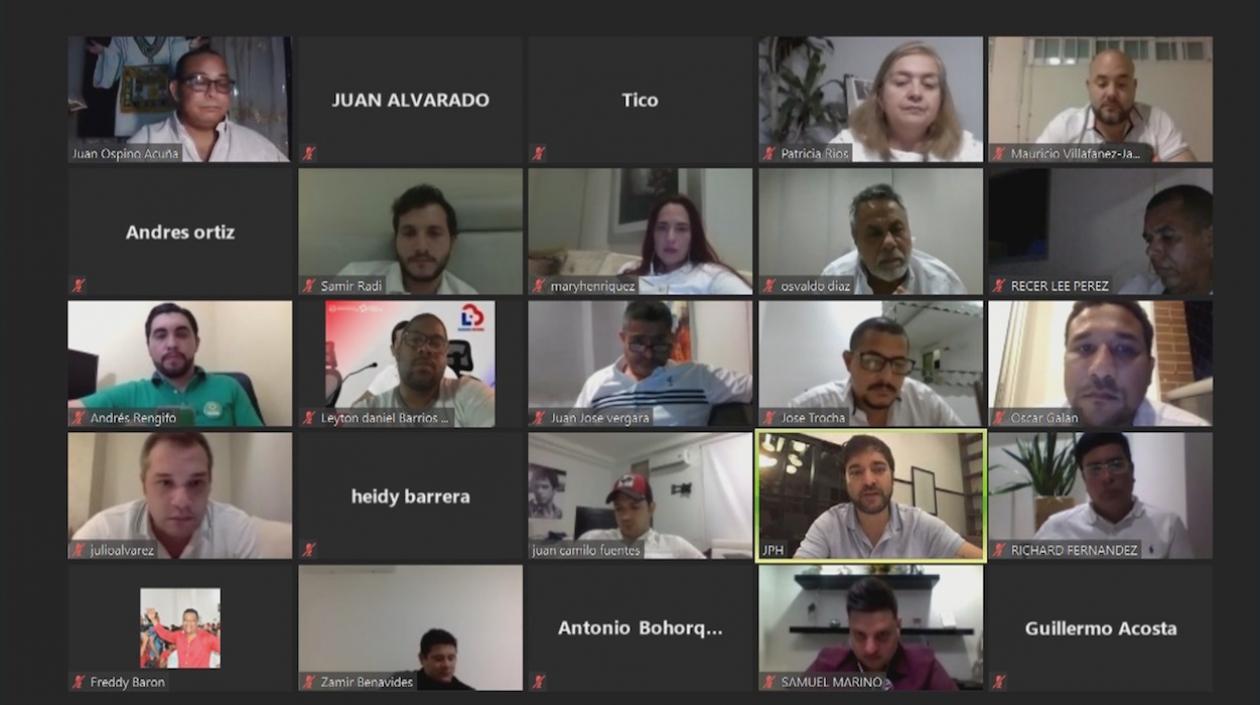 Sesión virtual del Concejo de Barranquilla.