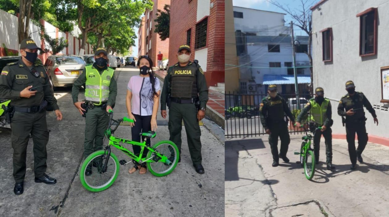 Bicicleta recuperada por la Policía.