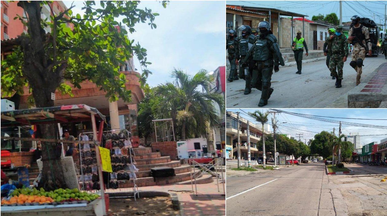 Varios momentos del aislamiento obligatorio en Barranquilla y Soledad.