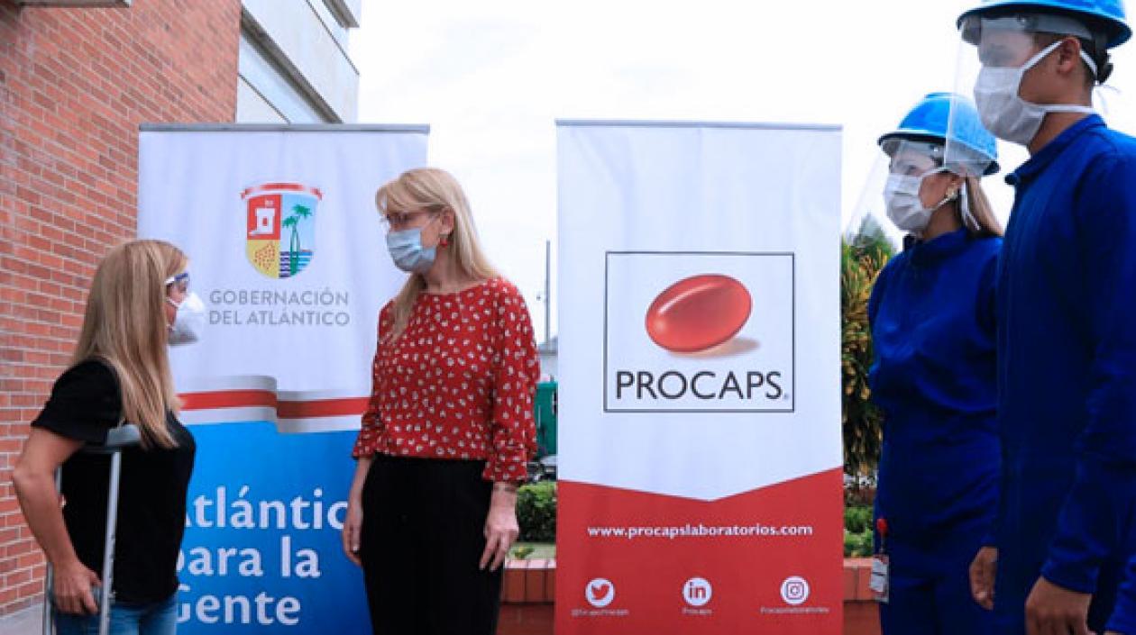  La empresa Procaps entregó al Departamento cajas de medicamentos para el tratamiento del Coronavirus y otras enfermedades.