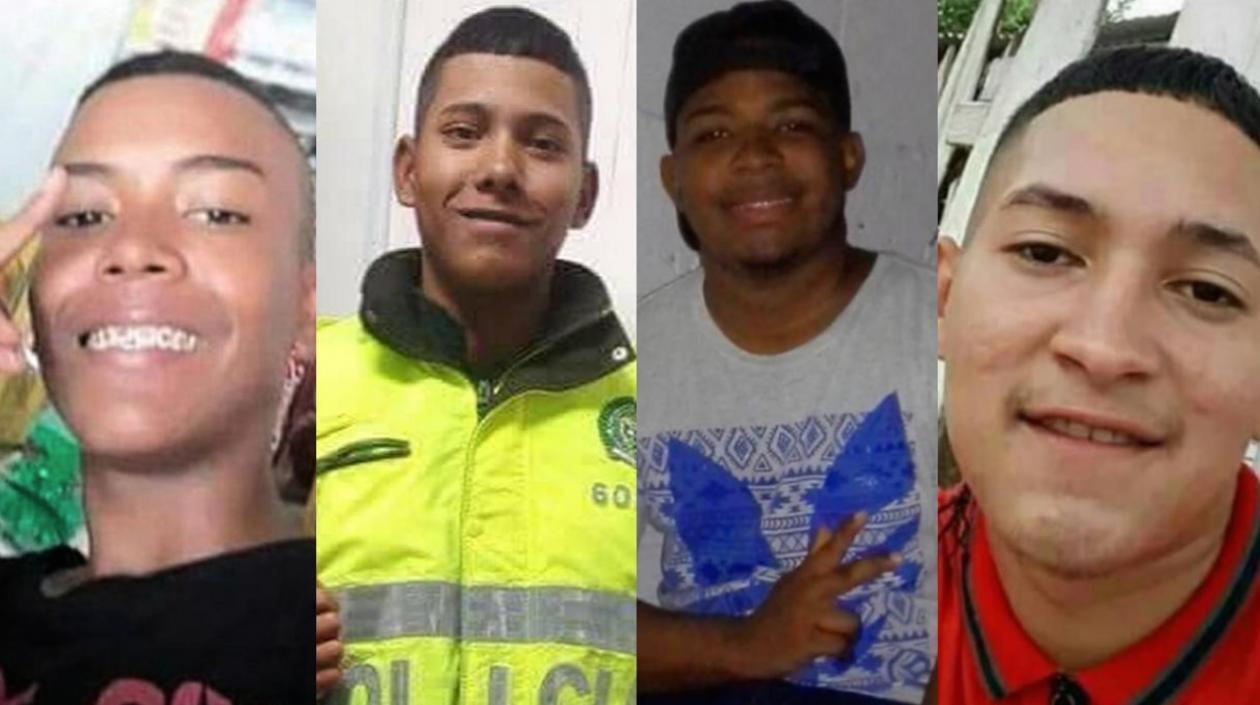 Algunos de los rostros de los jóvenes muertos en procedimientos policiales en Barranquilla.