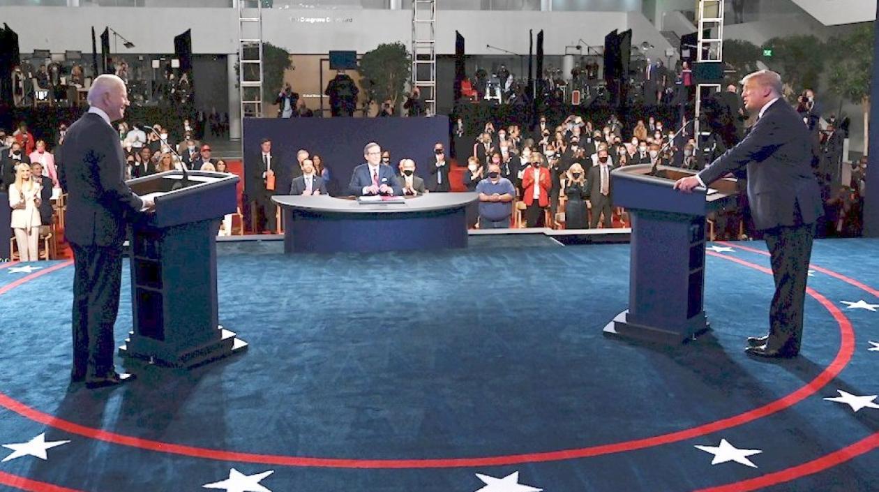 Joe Bide y Donald Trump, en el debate del martes en Estados Unidos.