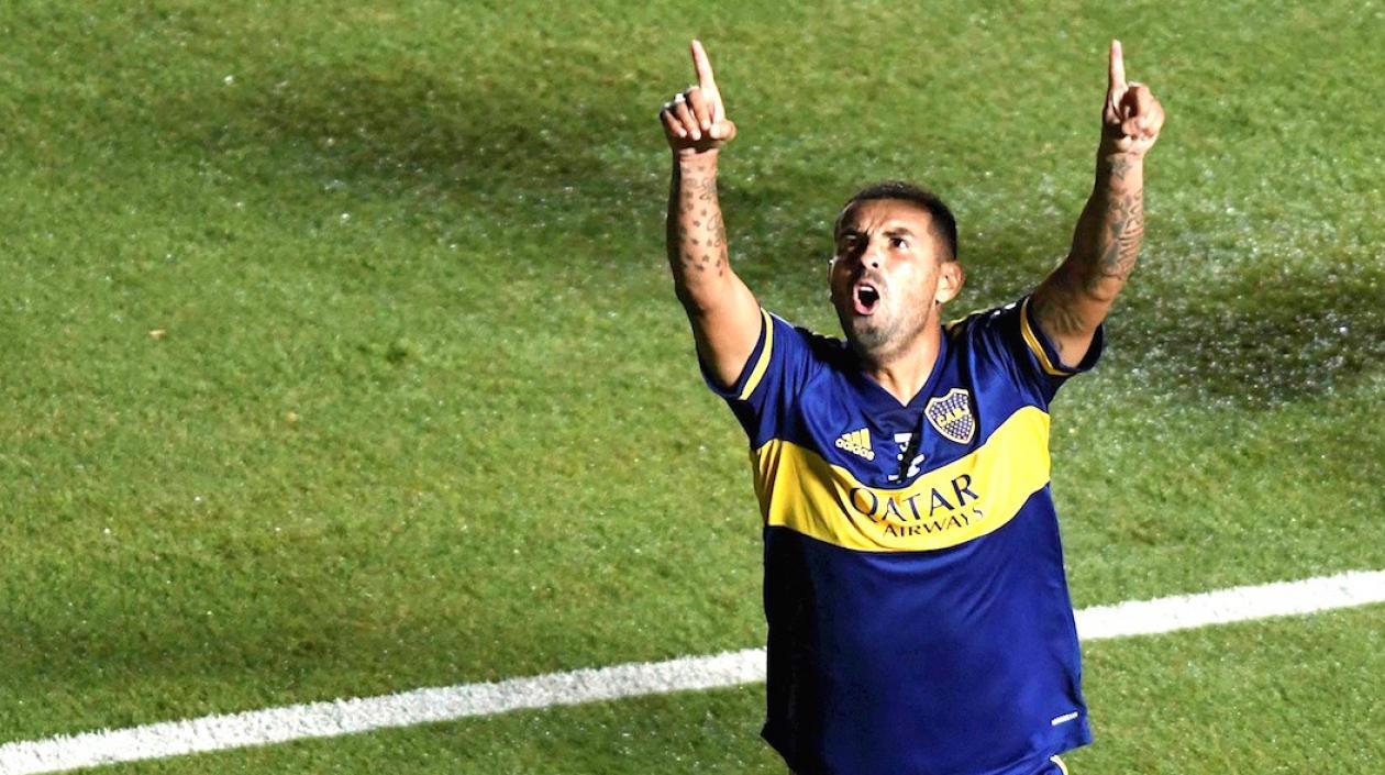 Edwin Cardona celebrando el gol en el tiempo reglamentario.
