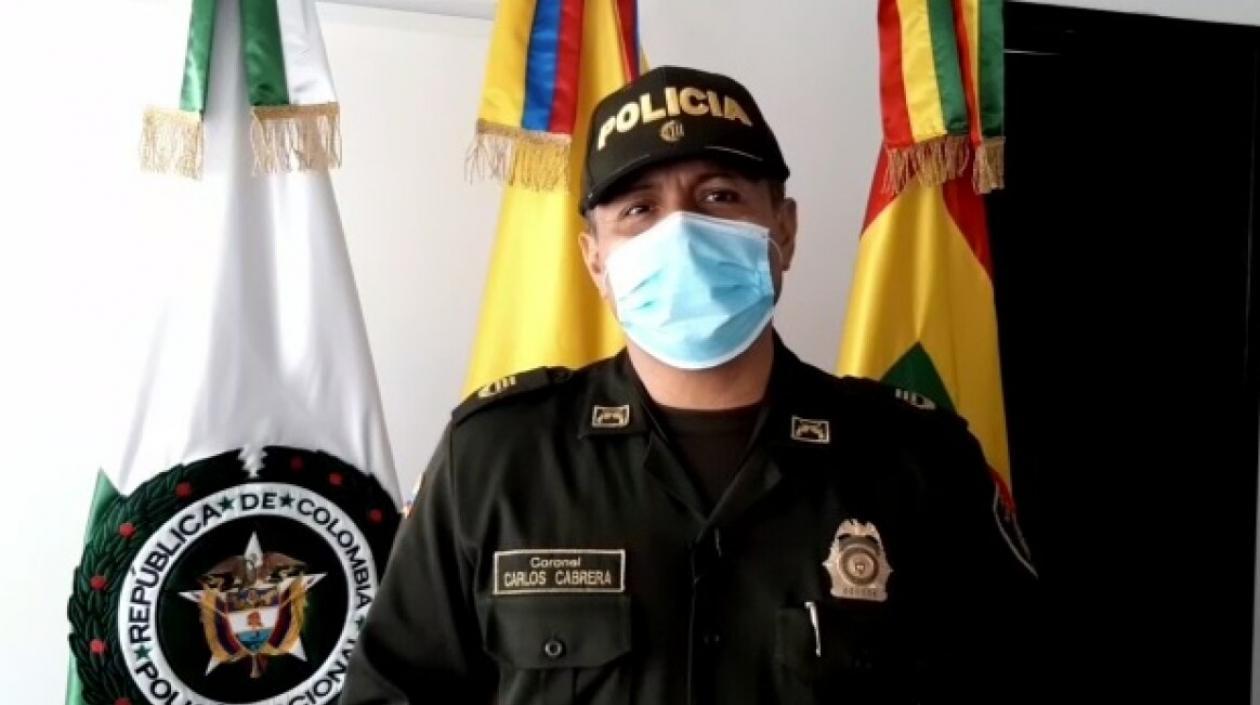 Coronel Carlos Cabrera, subcomandante Policía Metropolitana de Barranquilla. 