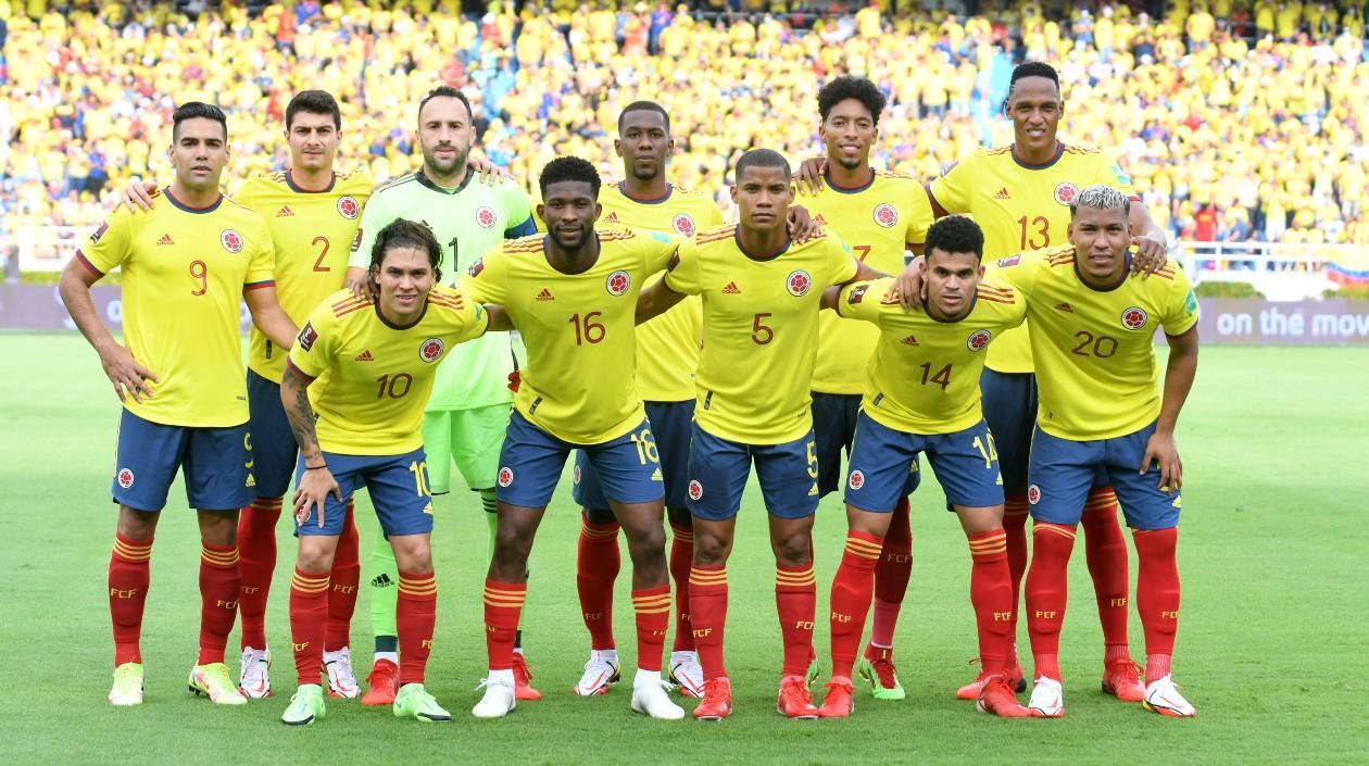 Formación de Colombia que se midió a Brasil. 