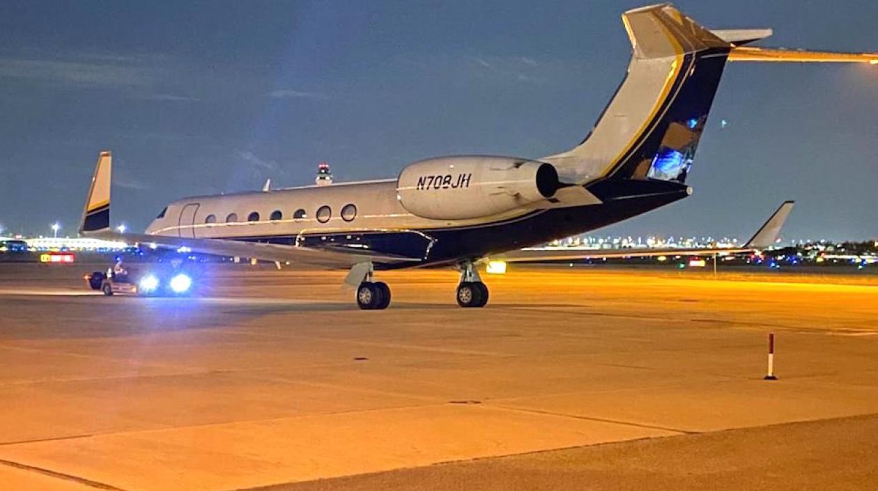 Llegada del avión que transportó a Miami al extraditado Alex Saab.
