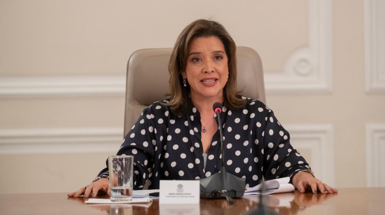María Andrea Godoy Casadiego, viceministra de Protección Social.