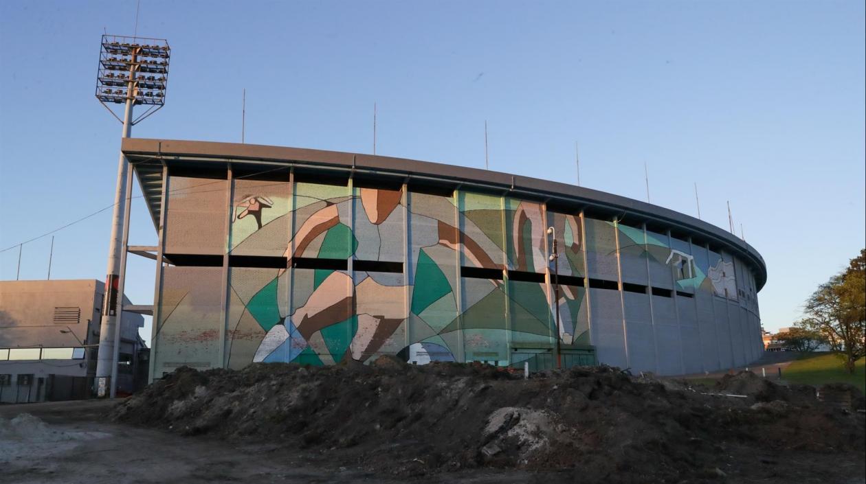 El estadio Centenario de Montevideo sigue en proceso de remodelación. 