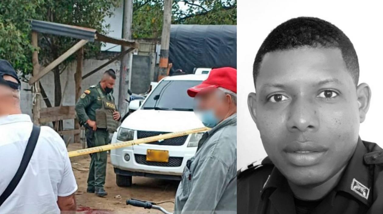 Leider Manjarrez Salas, policía asesinado en Planeta Rica este miércoles.