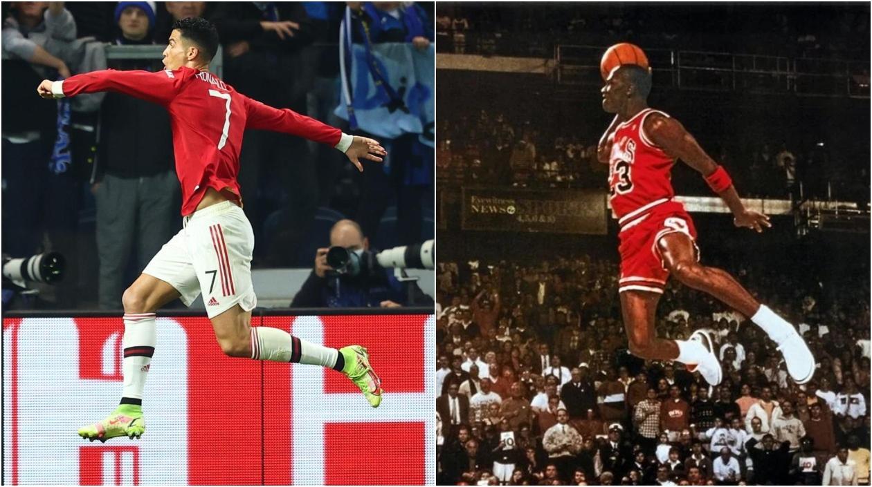 El futbolista Cristiano Ronaldo y el basquetbolista Michael Jordan. 