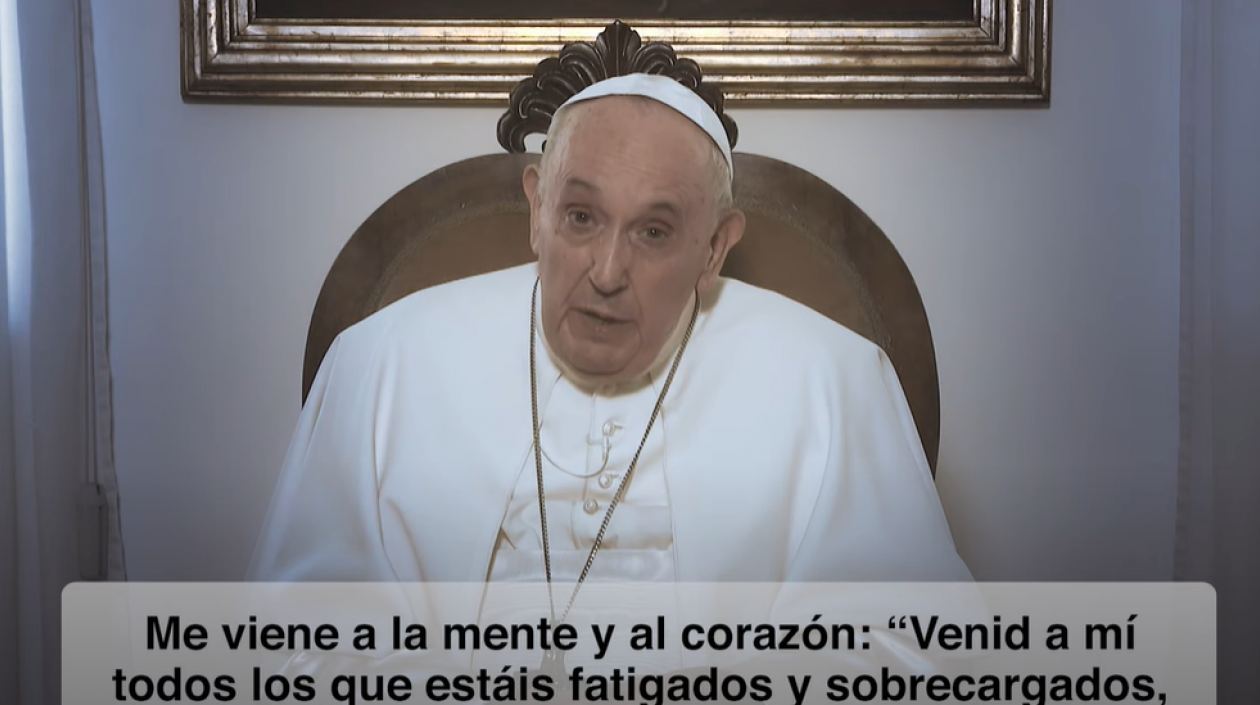 Papa Francisco en el video-mensaje.