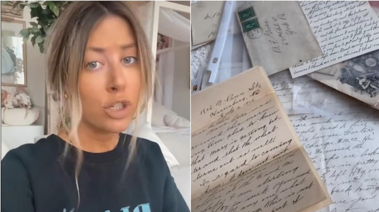 Chelsey Brown y las cartas que encontró. 
