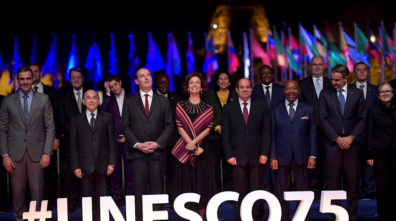 Con la presencia de jefes de Estado y Gobierno de todo el mundo, la Unesco conmemoró en París su 75 aniversario. 