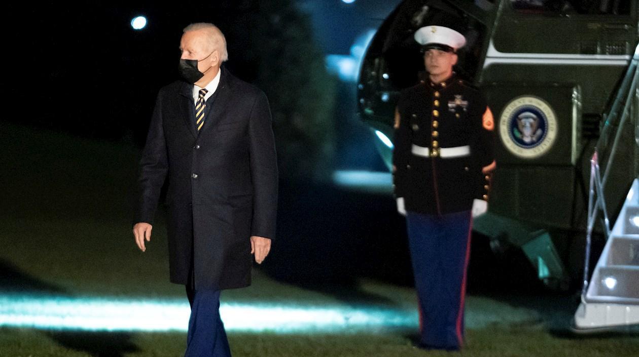 Joe Biden a su llegada a la Casa Blanca.