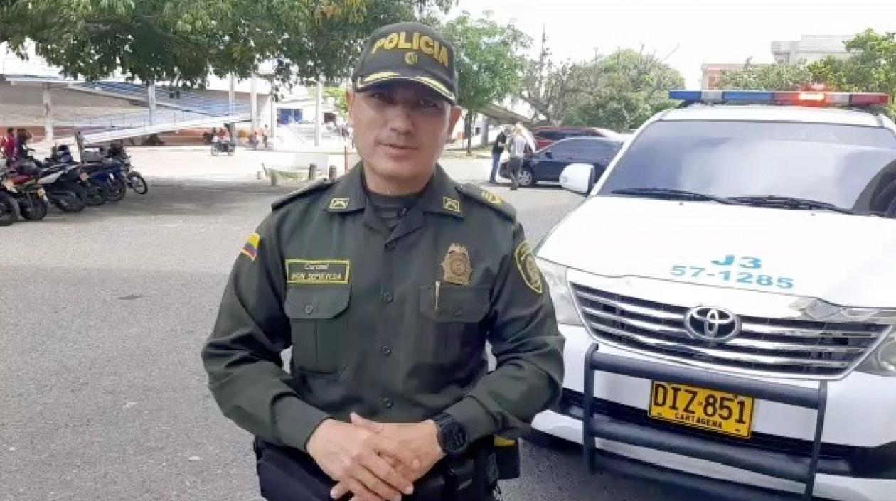 El coronel Jhon Sepúlveda, comandante operativo de la Policía Metropolitana de Barranquilla.
