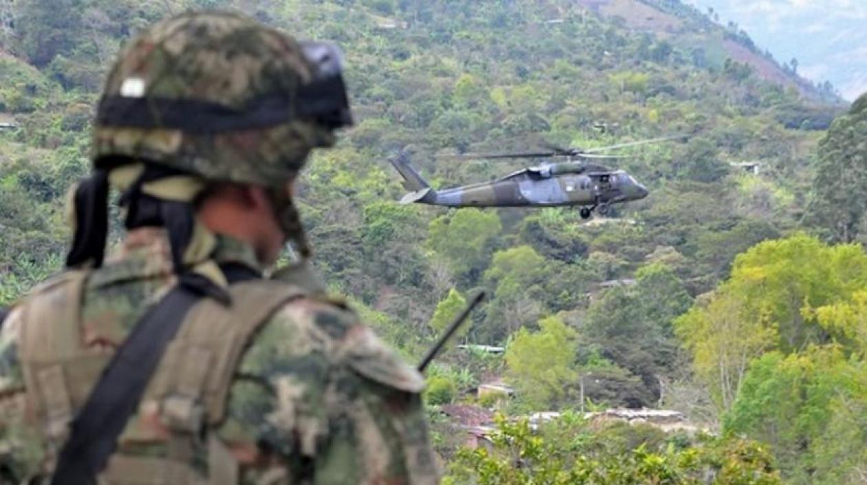 El Ejército en combates en el Cauca. 