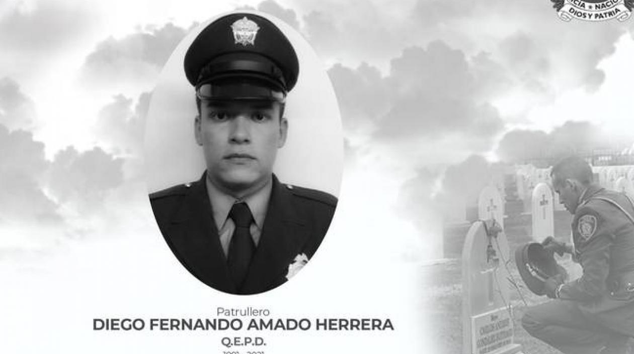 Patrullero Diego Amado Herrera. 