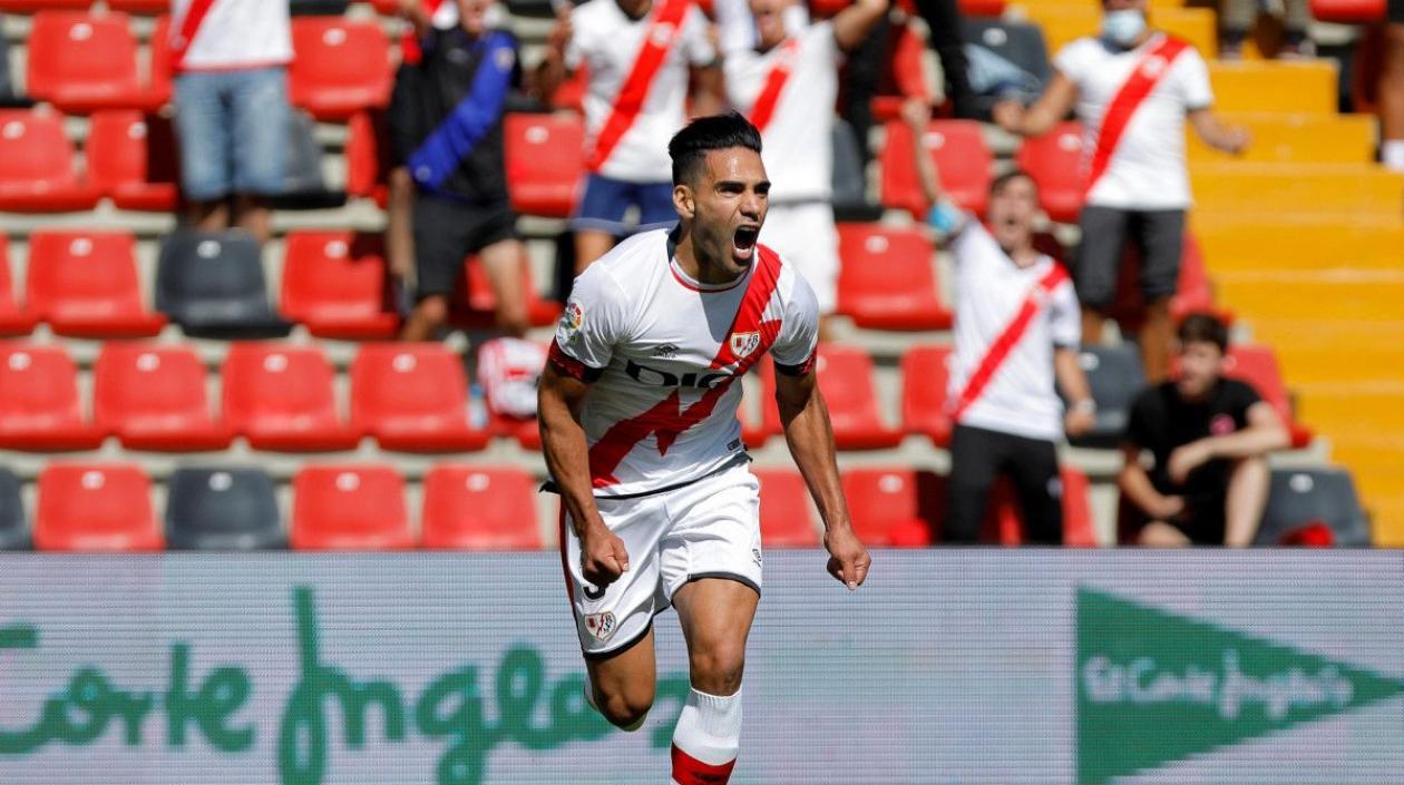 Falcao García celebra un gol. 