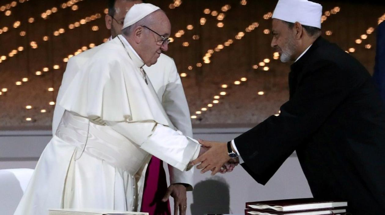 Papa Francisco y el Gran imán Ahmed .al Tayeb