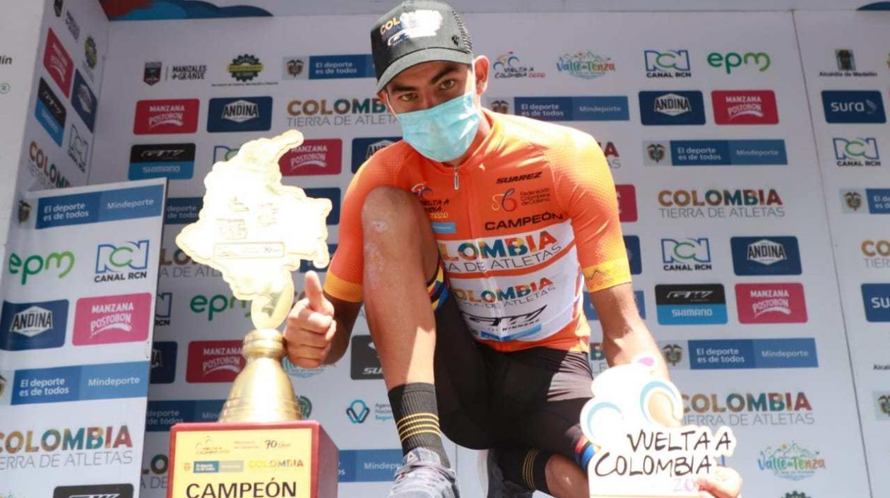 Diego Camargo, campeón de la Vuelta a Colombia 2020. 