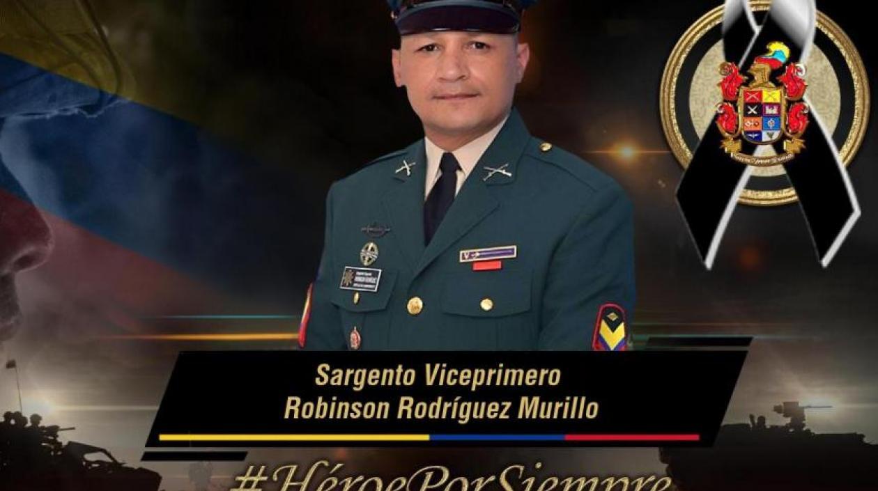 El sargento viceprimero Robinson Rodríguez Murillo.
