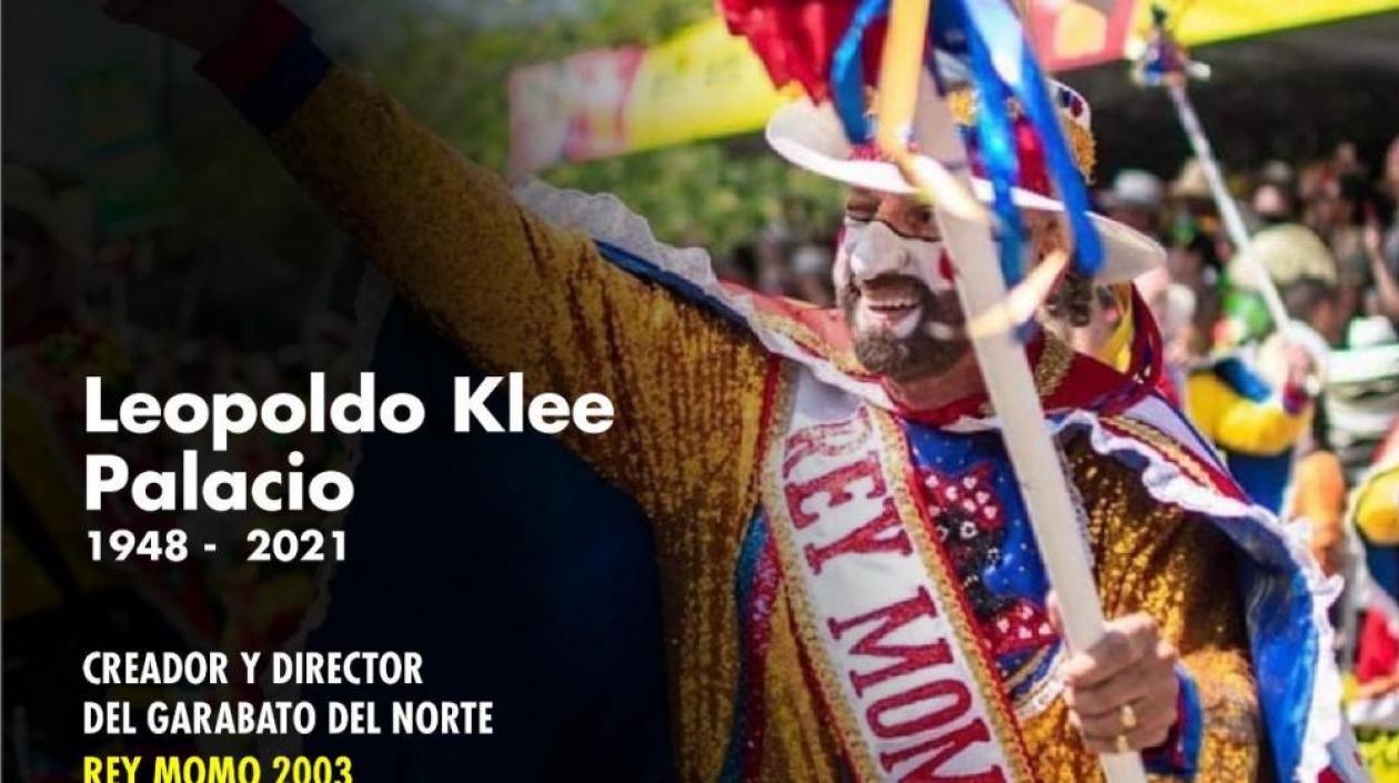 Leopoldo Klee, médico urólogo y Rey Momo 2003 del Carnaval de Barranquilla.