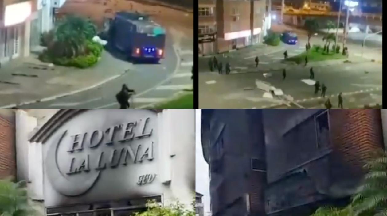 Imágenes de la explosión y el hotel.