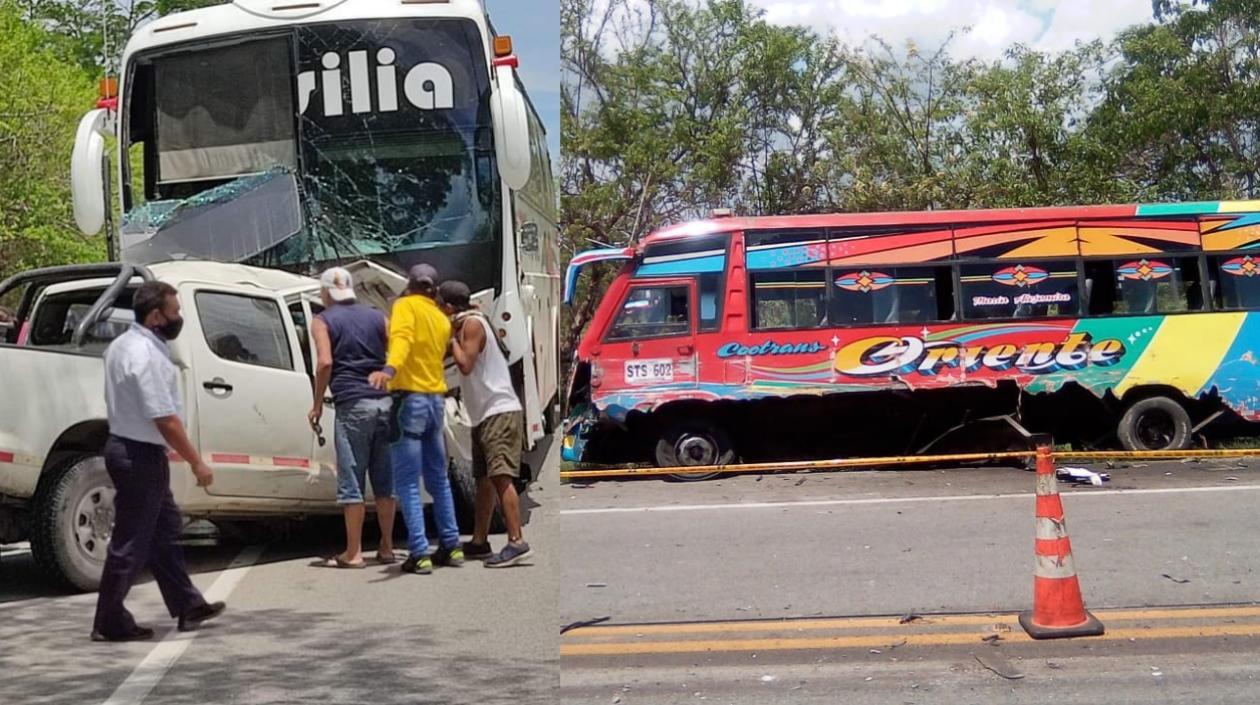 Se reporta al menos 4 heridos del bus adscrito a la empresa Brasilia.